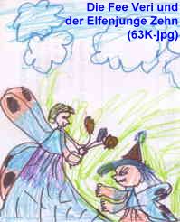 Die Fee Veri und der Elfenjunge Zehn, gemalt von Lisa (7)